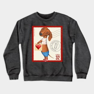 Funny Dachshund Doxie Dog posing cutely Crewneck Sweatshirt